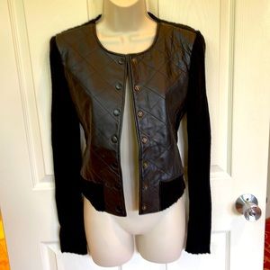 BCBGMAXAZARIA Leather Sweater / Jacket